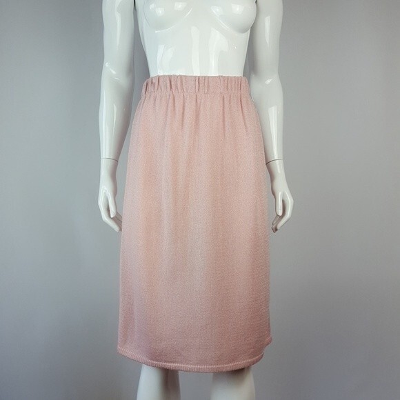 Vintage 80's San Remo Pink Knit Pencil Skirt - Picture 4 of 9